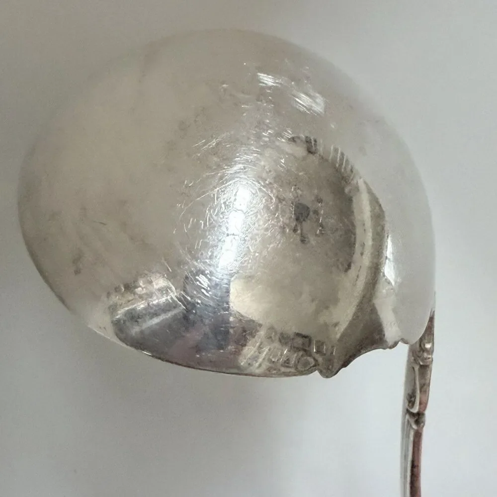 Antique 1835 R.Wallace Troy Silverplate 1902 Oyster Serving Ladle Solid 9 3/8”